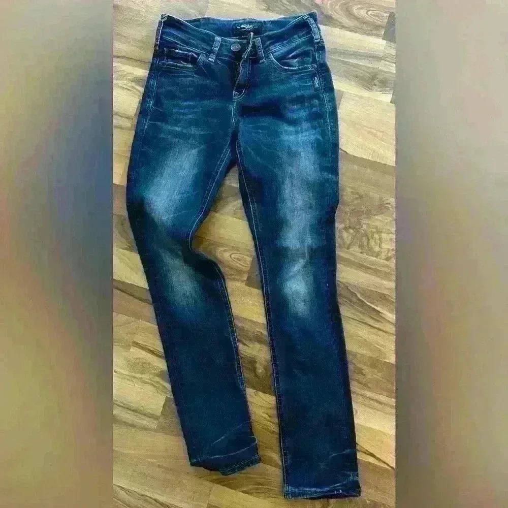 Silver Suki skinny  W26/L31 blue